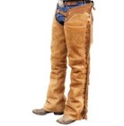 Men s Western Cowboy Chaps Handmade Basket Tooled Leather Pants Riding Chaps