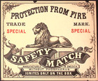 1900s Safety Match Without Phosphorus Ignites Only On The Box Sweden Lion Label