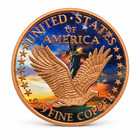 Lot Of 100 -standing Liberty Design Colorized Coin 1 Oz  999 Fine Copper Round