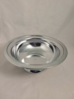 Vintage Kromex Chrome 11 5  Round Serving Dish With Lid Wooden Handle