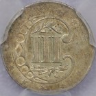 1856 Three Cent Silver - Pcgs Au 58