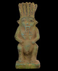 Ancient Egyptian Antiquities Rare Faience Bes God Statue Egyptian Figurine Bc