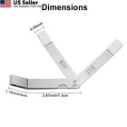 2 Pieces Steel Feeler Gauge Dual Marked Metric And Imperial Gap Measuring   