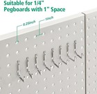 Rectangular Metal Pegboard Kit For Wall Storage  Rust And Scratch Resistant