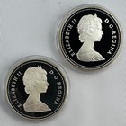 1983   1987 Canada Silver Dollar Proof 2-coin Lot Capsules Rcm Edmonton   Davis