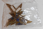 Continental Airlines Lot Of 10 Junior Pilot Plastic Wings Gold W  Adhesive B2
