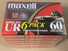 Maxell Ur 60 Cassette Audio Tape  pack Of 6   sealed 