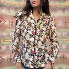 1970s Cotton Floral Button Up 
