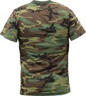 Mens Woodland Camo Tactical T-shirt Military Army Green Camouflage Short Sleeve