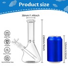 9  Glass Bong Heavy Duty  Glass Water Pipe Smoking Tobacco Pipe Beaker 14mm Bowl