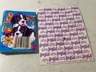Vintage Lisa Frank Puppy Dogs Violet   Velvet Mini Notebook Snap   Stickers
