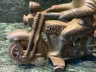 Authentic 1930s Hubley Cast Iron Harley Davidson Motorcycle With Civilian Rider