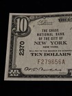 1929  10 Chase National Bank New York Ny National Currency Ch 2370 Gem