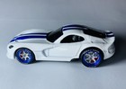 Sick Hot Wheels Dodge White Viper Super Custom W alloy Wheels real Riders brakes