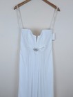 David s Bridal Strapless White Chiffon Wedding Dress Nwt