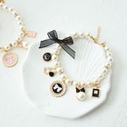 Pink Medium Collars Pet Pearl Dog Princess Bow Necklace Cute Collar Puppy 