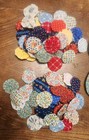 Huge Lot 705 Yo Yo Quilt Block Fabric Circles Pieces 590 4 5  Circles 115 Yoyo s