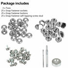 78 X Stainless Steel Fastener Snap Press Stud Cap Button Marine Boat Canvas Set