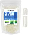 Size 3 Clear Empty Gelatin Pill Capsules Kosher Gel Caps Gluten-free Usa Made 