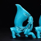 7  China Antique Qing Dynasty Porcelain Yongzheng Mark Blue Glaze A Pair Cup