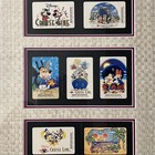 Disney 2006 Framed Cruise Line Key Cards   Mickey   Minnie  Goofy  Donald Duck