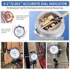 Qnkaa Dial Indicator With Magnetic Base Holder Fine Adjustable Long Arm 0-1 