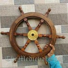18  Nautical Wooden Ship Steering Wheel Pirate D  cor Handmade Vintage Wall Boat