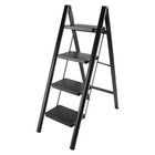 Stepladder  4 Tiers  Foldable  Aluminum  Wide  Lightweight  Compact  Ladder