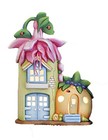 Fuschia Farm And Berry  Stand 11  Fairy House Ceramic Bisque  Ready To Paint
