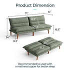 Futon Sofa Bed - Convertible Corduroy Futon Couch Bed With Adjustable Backres   
