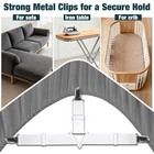 4 Pack Adjustable Elastic Straps With Metal Clips  Bed Sheet Fasteners  Bedding