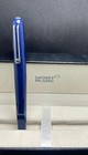 Montblanc M Series Blue Body   Silver Clip Magnetic Cap Ballpoint Pen Black Ink