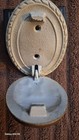 Cast Iron Hubley Door Knocker  Castle Scene  All Original Paint  High Collector