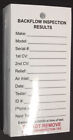 Backflow Inspection Tags - Tear Proof - Waterproof   Uv Resistant  pkg Of 100 