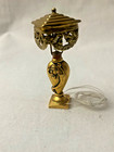 Artisan Diane Persico Dollhouse Miniature Brass Dragon Lamp   Electric Light Nos
