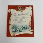 Vintage Mid Century Christmas Greeting Card The Night Before Christmas Story