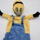 New Despicable Me Minions Dog Costume Large Yellow Blue Overalls Plush Pet   