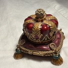 2002 Estee Lauder Jay Strongwater Crown Pillow Solid Perfume Compact Rare