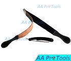 Professional Black Straight Edge Barber Razor And Leather Strop Set Shaving