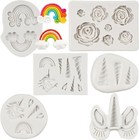 Set Of 6 Unicorn Silicone Molds Cake Decoration Fondant