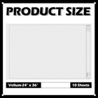 Gilprop 10 Sheets Architectural Vellum Paper 24 X 36 Inch Drafting Vellum Tra   