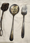 9 Pc Vtg Craft Jewelry Reuse Flatware Silverplate Serving Pieces Up To 9 