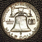 1956 Franklin Half Dollar  Gem Bu  Pretty Toning