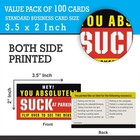 Bad Parking Cards - 100 Pcs You Suck At Parking Cards 3 5 x2  Funny Parking
