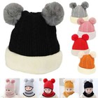 Toddler Kid Girl boy Baby Infant Winter Beanie Cap Warm Knit Hat Earflap scarf