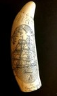 Scrimshaw Repo Sperm Whale Tooth President  abraham Lincoln  Excellent Work