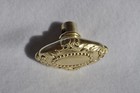 One  1   Antique Victorian Oval Solid Brass Floral Motif Door Knob
