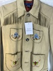 Vintage Ralph Lauren Country Beaded Fringe Deerskin Leather Jacket Size 2  xs 