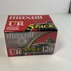 New Nos Maxell Ur 120 Minutes Blank Audio Cassette Tapes Normal Bias 5 Pack