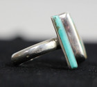 Vintage - Native American - Navajo - Sterling Silver - Turquoise - Ring - Size 6